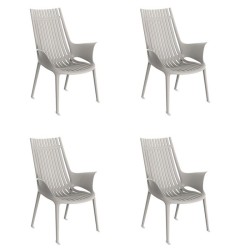 Lot de 4 Fauteuils Vondom Ibiza Revolution Beige Calas