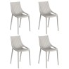 Lot de 4 Chaises Vondom Ibiza Ecru