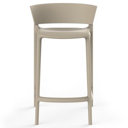 Lot de 4 tabourets plan de travail Vondom Africa hauteur d'assise 65 cm Vondom blanc