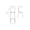 Lot de 4 Chaises Love Vondom Cala écru