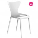 Lot de 4 Chaises Love Vondom Milos blanc