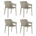 Set van 4 ongebleekte vondon Spritz fauteuils