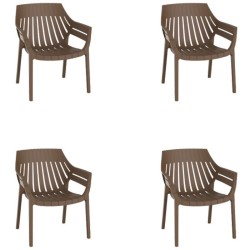 Lot de 4 fauteuils Vondon Spritz bronze