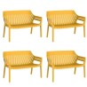 Lot de 4 sofas Vondom Spritz jaune moutarde