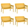 Lot de 4 sofas Vondom Spritz jaune moutarde