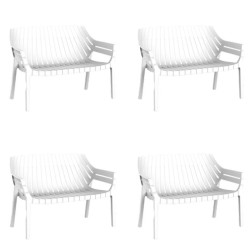 Lot de 4 sofas Vondom Spritz blanc