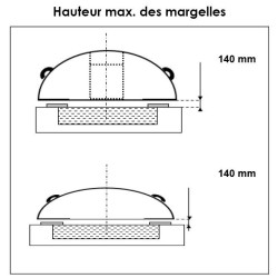 Couverture de Piscine en Aluminium et Polycarbonate 394x854x140 Abrilios