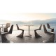 Lot de 4 Chaises Vondom Voxel Futuristes Rouge