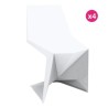 Lot de 4 Chaises Vondom Voxel Futuristes Blanc