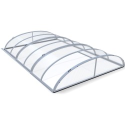 Pool shelter in Anthracite Aluminum and Polycarbonate 390 x 642 x 75