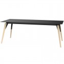 Table Vondom Faz Wood Tray 200X90 Black and Whitened Oak Feet