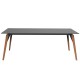 Tafel Vondom Faz Wood Tray 200x90 Zwart en Voeten Naturel Eiken