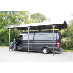 Cochera Autocaravana L7,60xH3,60m aluminio y policarbonato Anti-UV Habrita
