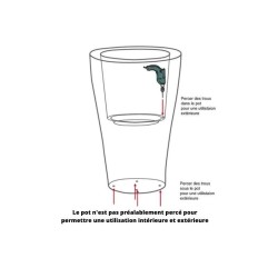 Bandeja de flores Adan Vondom modelo grande altura 100 blanco