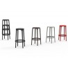 Lot de 4 tabourets hauts Brooklyn Vondom hauteur d'assise 66 noir