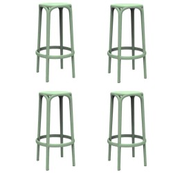 Lot de 4 tabourets de Bar Brooklyn Vondom hauteur d'assise 76 pickle