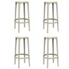 Lot de 4 tabourets de Bar Brooklyn Vondom hauteur d'assise 76 écru