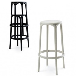 Lot de 4 tabourets de Bar Brooklyn Vondom hauteur d'assise 76 écru