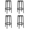 Lot de 4 tabourets de Bar Brooklyn Vondom hauteur d'assise 76 noir