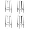 Lot de 4 tabourets de Bar Brooklyn Vondom hauteur d'assise 76 blanc