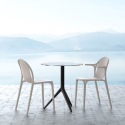 Lot de 4 chaises Vondom Brooklyn écru