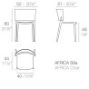 Lot de 4 chaises Vondom Africa blanc