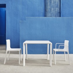 Lot de 4 fauteuils Vondom Kes blanc