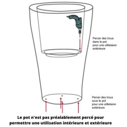 Bac à fleurs Adan Vondom grand modèle hauteur 100 orange