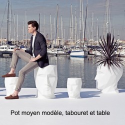 Bandeja de flores Adan Vondom modelo grande altura 100 negro