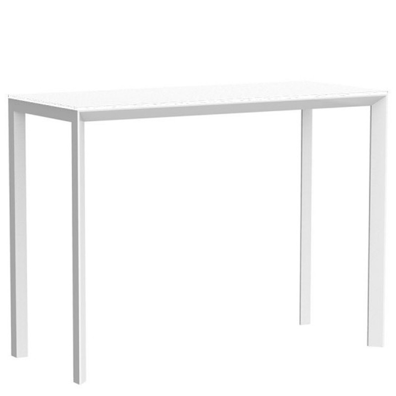 Table haute Frame Aluminium Vondom 140x60xH105 blanc Table haute Frame Aluminium Vondom 140x60xH105 blanc