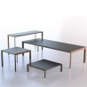 Table carré Frame Aluminium Vondom 70x70xH74 noir