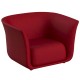 Fauteuil Vondom design Suave en tissu déperlant rouge Grenat 1046