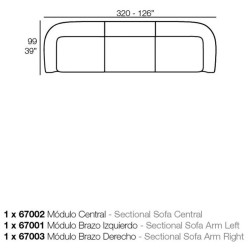 Fauteuil Vondom design Suave en tissu déperlant rouge Grenat 1046