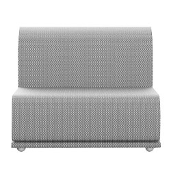 Fauteuil central Vondom design Suave en tissu déperlant blanc Iceberg 1037