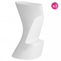 Conjunto de 2 Bar Stools Vondom Moma Altura do assento 74 branco