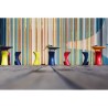 Lot de 2 Tabourets de bar Vondom Moma High hauteur d'assise 74 orange