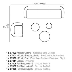 Canapé Sofa Vondom design Suave angle en tissu déperlant blanc Snow 1041