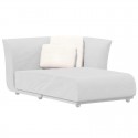 Divano divano sinistro divano letto Suave Vondom tessuto idrorepellente Grigio 1043