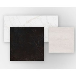 Table basse carrée Suave Vondom Dekton Entzo blanc et pieds blancs 40x40xH40