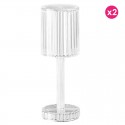 Conjunto de 2 lâmpadas Gatsby Cilindro Crystal Wireless Vondom Led