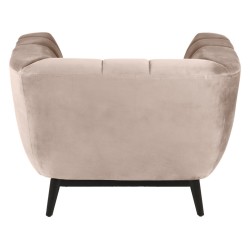 Beige velvet armchair Marao KosyForm