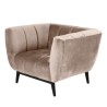 Beige velvet armchair Marao KosyForm