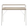 Bureau Light avec plateau en 110x60 et étagère en contreplaqué effet bois KosyForm
