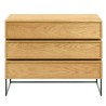 Commode Design 100x78 en bois de chêne contreplaqué et acier finition noire KosyForm