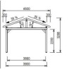 Pin-Carport Autoklaviert 15m2 mit HABRITA PVC-Abdeckung