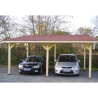 Single-walled Wooden Carport 22m2 with Habrita Roof