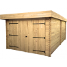 Garaje de madera Habrita 21m2 Techo plano