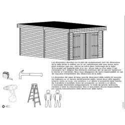 Garaje de madera Habrita 21m2 Techo plano