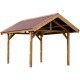 Houten Carport 18m2 met Habrita Dak