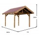 Carport de Madeira 18m2 com Teto Habrita